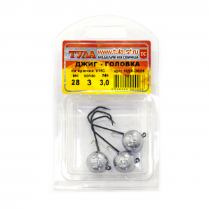 ТУЛА Джиг-головка на крючке VMC №3/0 (16гр)