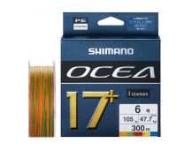 Плетеный шнур Shimano Ocea 17+ PE  #8 300m MULTI